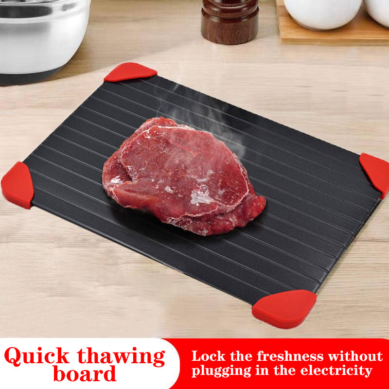 Gyors kiolvasztó tálca Kiolvasztás Fagyasztott élelmiszer Hús Gyümölcs Gyors Kiolvasztó Lemezlap Defrost Konyhai eszköz