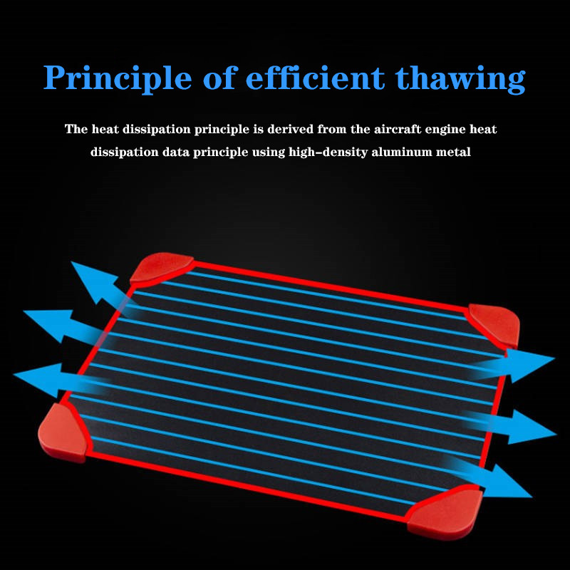 Gyors kiolvasztó tálca Kiolvasztás Fagyasztott élelmiszer Hús Gyümölcs Gyors Kiolvasztó Lemezlap Defrost Konyhai eszköz