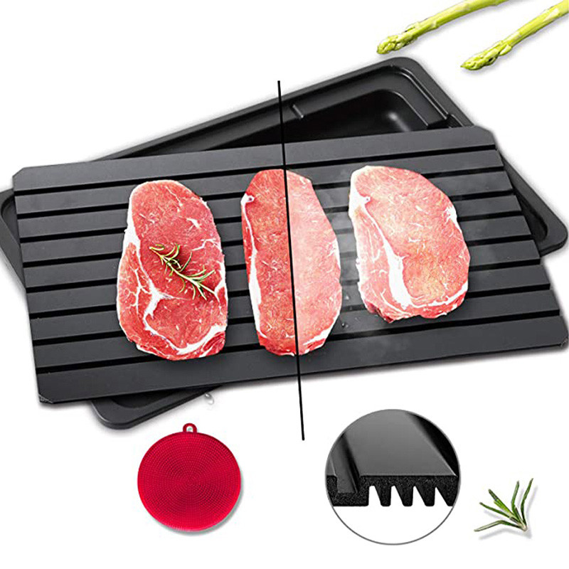 Kiirsulatusalus Sulatus Liha Puuviljad Kiirelt Külmutatud Toidu Sulatus Lõikelaud Alumiiniumisulamist Sulatusplaat Sulatus Kolm suurust