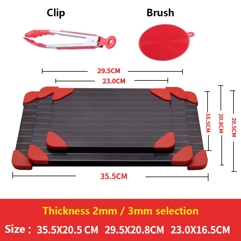 Gyors kiolvasztó tálca planche dekongeláció Kiolvasztás Fagyasztott élelmiszerek Hús Gyümölcs Gyors Kiolvasztó Lemeztábla Kiolvasztó tálca Konyhai eszközök