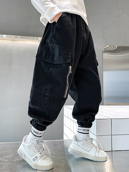 Gyerek széles szárú nadrág zsebbel fiúknak