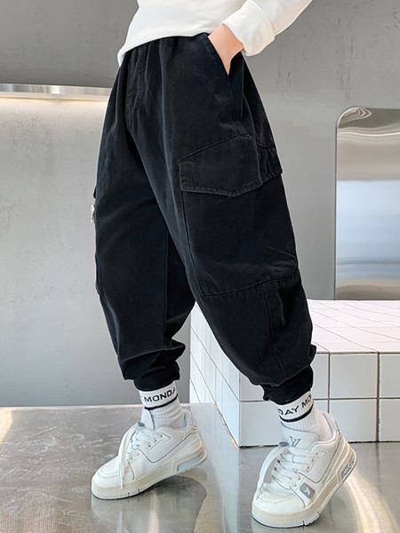 Gyerek széles szárú nadrág zsebbel fiúknak