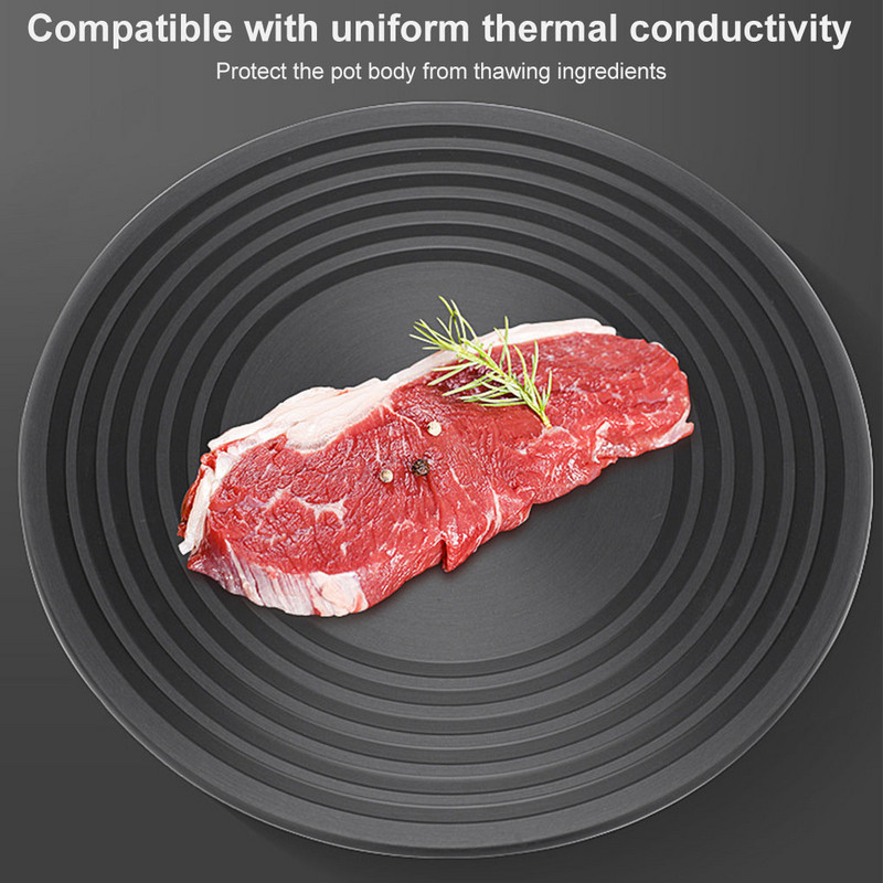 Kiolvasztó tálca Konyhai Fagyasztott Élelmiszer Hús Marha Kerek Kiolvasztólap Alumínium ötvözet lap Kiolvasztó Konyhai Szerszám