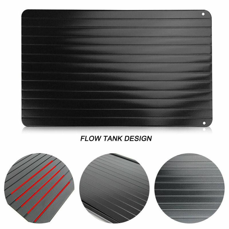 Gyors kiolvasztó tálca Gyors kiolvasztó tányér vágódeszka hornyos kialakítással Gyors kiolvadás Fagyasztott élelmiszer Hús Gyümölcs Konyhai Szerszám