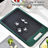 Kétoldalas, többfunkciós leolvasztó vágódeszka Leolvasztó tálca Mosogatógépben mosható, nagyméretű kiolvasztó tányér csepptálca készlettel, nem