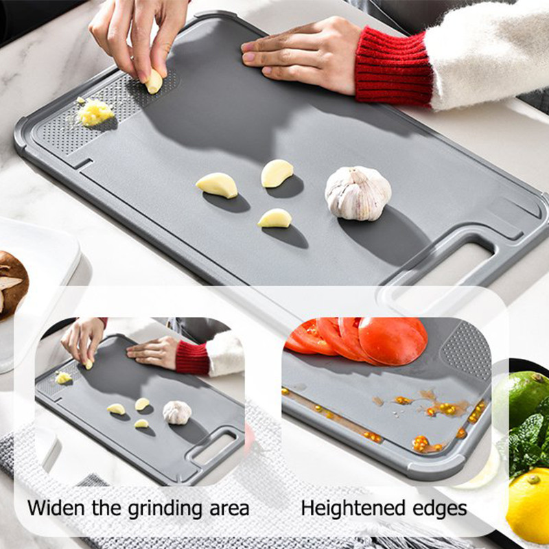 Kétoldalas, többfunkciós leolvasztó vágódeszka Leolvasztó tálca Mosogatógépben mosható, nagyméretű kiolvasztó tányér csepptálca készlettel, nem