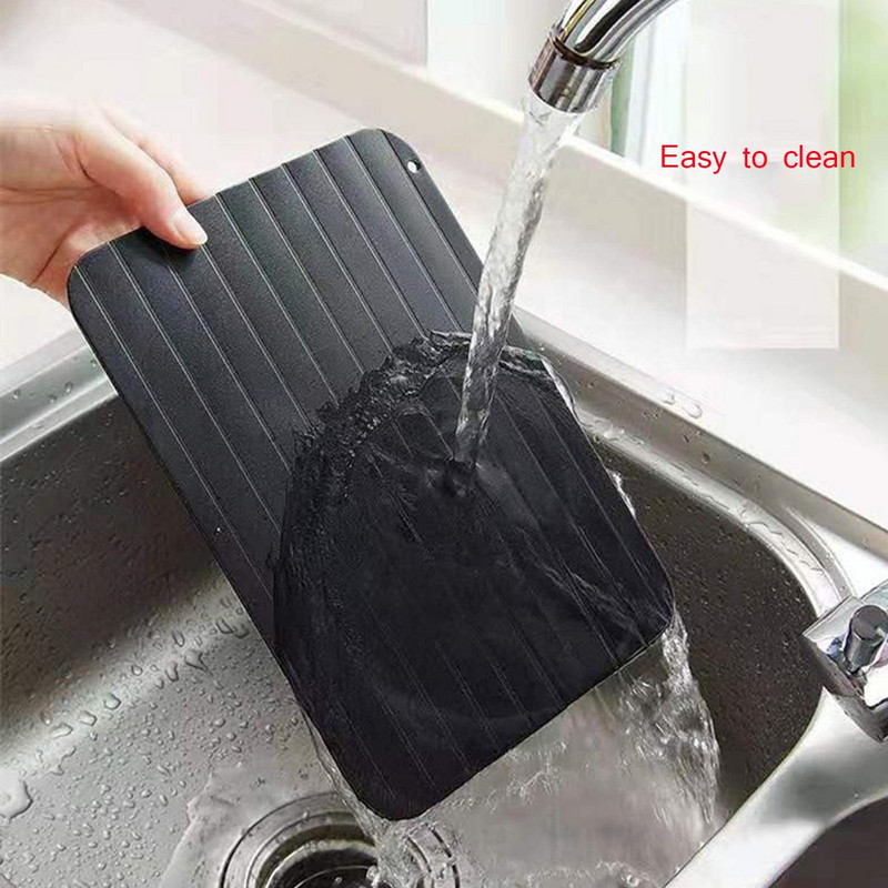 Greito atitirpinimo padėklas Atitirpinti šaldytą maistą Mėsa Vaisiai Greito atšildymo lėkštės lenta Namų virtuvės atitirpinimo įtaisas 3 dydžių parinktis