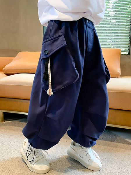 Gyermek őszi nadrág fiúknak, széles modell