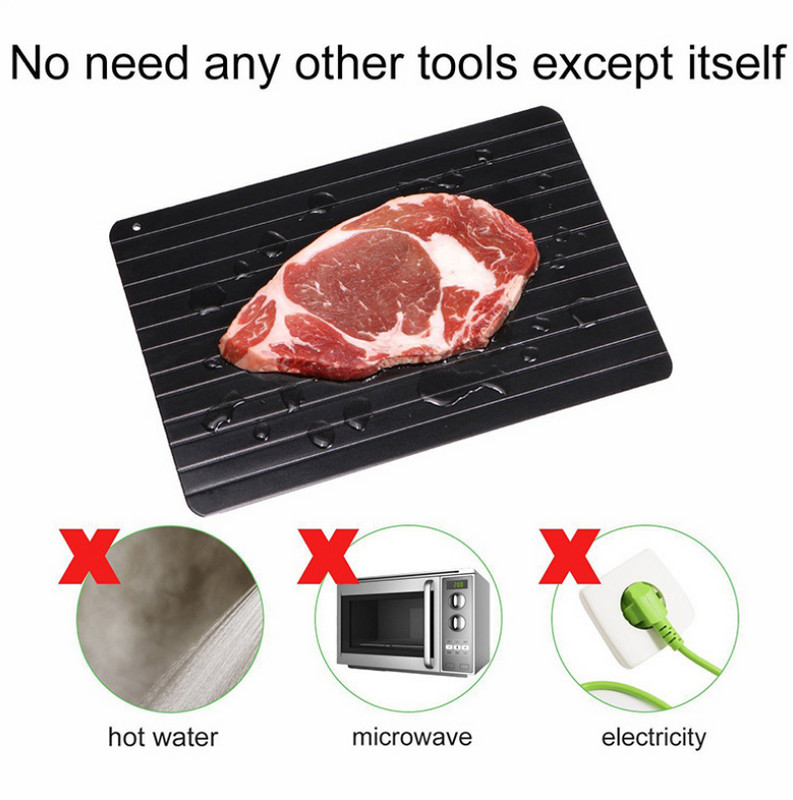 Tavă din aluminiu pentru dezghețare rapidă Dezghețați alimente congelate Carne Tavă de dezghețare rapidă Proaspătă, sănătoasă, pentru dezghețare rapidă, Ustensile de bucătărie