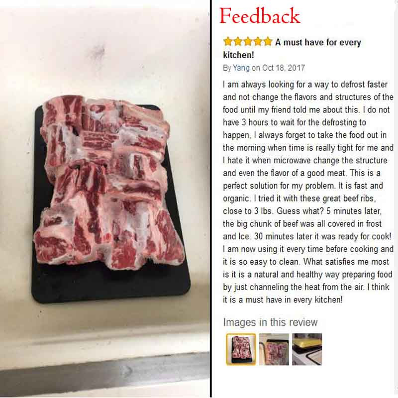 Tavă de dezghețare rapidă Dezghețați alimente congelate Carne Fructe Placă de dezghețare rapidă Placă de dezghețare Instrument de bucătărie