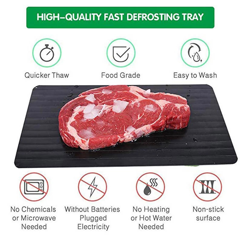 BOZZH greito atitirpinimo padėklas Atitirpinti šaldytą maistą Mėsa Vaisiai Greito atitirpinimo lėkštės lentos padėklas virtuvės įtaiso įrankis Dropshipping