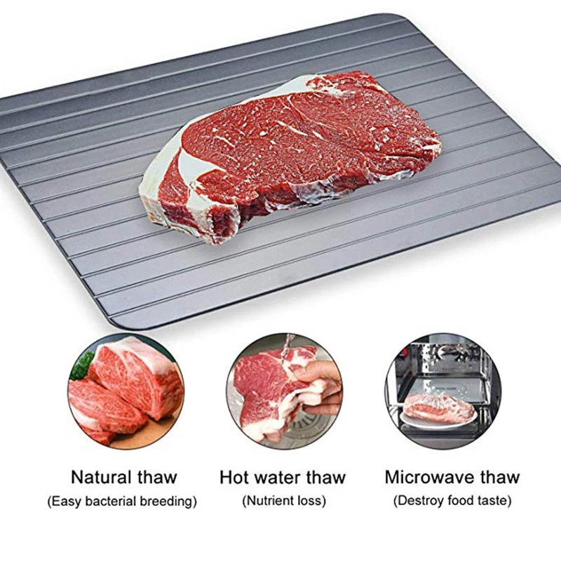 BOZZH greito atitirpinimo padėklas Atitirpinti šaldytą maistą Mėsa Vaisiai Greito atitirpinimo lėkštės lentos padėklas virtuvės įtaiso įrankis Dropshipping