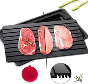 Tavă de dezghețare rapidă Dezghețați alimente congelate Carne fructe Placă de dezghețare rapidă Placă de aluminiu Gadget de bucătărie Instrument Tăvi de dezghețare pentru carne