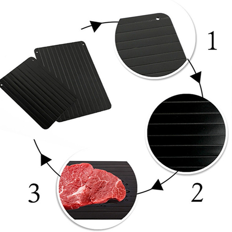 Gyors kiolvasztó tálca Gyors kiolvadás Fagyasztott élelmiszer Hús Gyümölcs Gyors Kiolvasztó tányér Deszka kiolvasztó tálca Kiolvasztás Mester konyhai eszközök