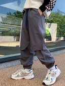 Pantaloni sport copii pentru baieti cu sireturi