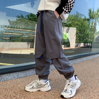 Pantaloni sport copii pentru baieti cu sireturi