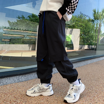 Pantaloni sport copii pentru baieti cu sireturi