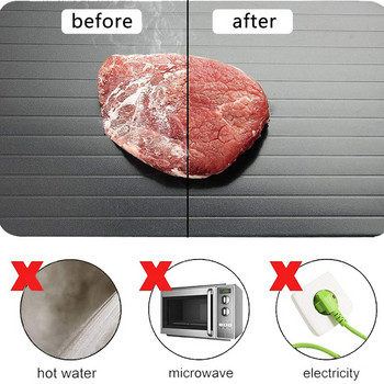 Δίσκος ταχείας απόψυξης Πλακέτα ταχείας απόψυξης Απόψυξη κατεψυγμένων τροφίμων κρέας Φρούτα Quick Thaw Master Kitchen Gadgets