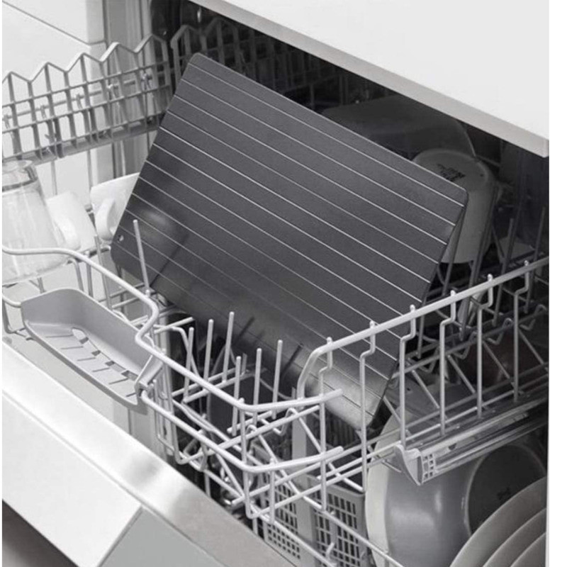 Alumínium gyorsolvasztó tálca Fagyasztott hús kiolvasztás Friss Egészséges Gyors kiolvasztó tányér Élelmiszer kütyük Konyhai eszközök