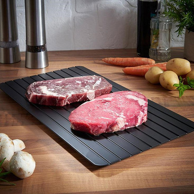 Master Star Rapid Defrosting Frozen Meat Steak Board Naturally Thaw Aluminium Board Quick Defrost Tray Tool