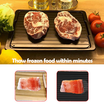 2 τμχ Πολυλειτουργικός δίσκος γρήγορης απόψυξης Ανθεκτικό πρακτικό κλασικό κατεψυγμένο πιάτο απόψυξης κρέατος Gadgets κουζίνας