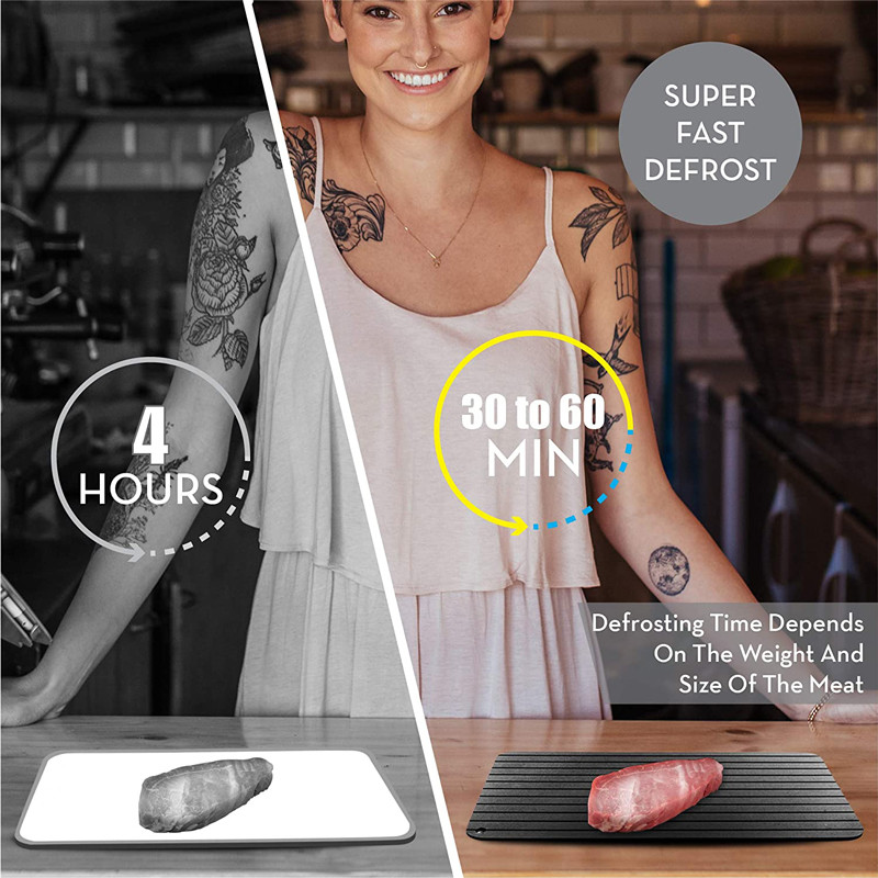 Тава за бързо размразяване Размразяване Замразена храна Месо Плодове Бързо размразяване Чиния Дъска Размразяване Инструмент за кухненска джаджа