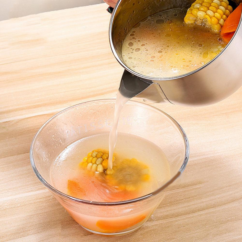 Mėsos aliejaus riebalų separatorius su rankena Daugiafunkcis 304 nerūdijančio plieno dviejų krypčių alyvos filtro dubuo virtuvės įtaisas