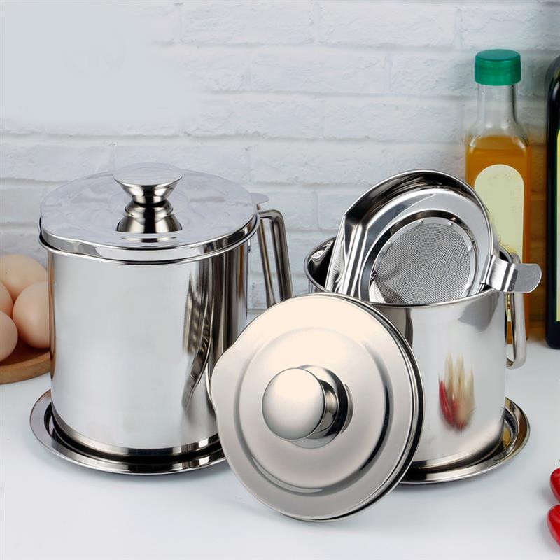 1100 ml Daugiafunkcis 304 nerūdijančio plieno padažas, aliejaus sriuba riebalų separatorius riebalų alyvos filtras koštuvas dubuo Virtuvės maisto gaminimo įrankiai