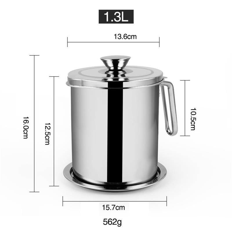 1100 ml Daugiafunkcis 304 nerūdijančio plieno padažas, aliejaus sriuba riebalų separatorius riebalų alyvos filtras koštuvas dubuo Virtuvės maisto gaminimo įrankiai