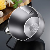 1 vnt filtro aliejaus puodas Filtro šaukštas riebalų separatorius Daugiafunkcis filtro dubuo virėjo indai Virimo virtuvės nutekėjimo sriubos puodo priedai