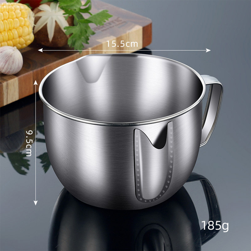 1 vnt filtro aliejaus puodas Filtro šaukštas riebalų separatorius Daugiafunkcis filtro dubuo virėjo indai Virimo virtuvės nutekėjimo sriubos puodo priedai