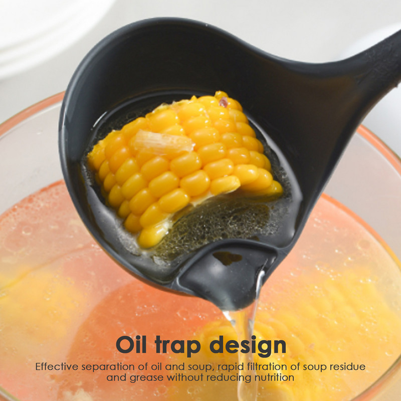 Aliejaus sietelis šaukštas koštuvas šaukštas virtuvės aliejaus separatorius alyvos vandens separatorius riebalų šalinimo įrankis sriuba gėrimų aliejus šaukštas kiaurasamtis