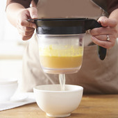 Riebalų separatorius su apatiniu atlaisvinimo sieteliu filtro sriubos likučių alyvos separatorius su filtro alyvos skardine Creative virtuvės įrankis 1000ml