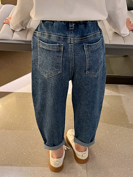 Moderne dječje traperice s 3D cvjetnim elementom za djevojčice