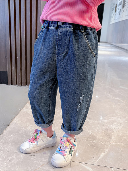 Zsebes őszi gyerek farmer lányoknak