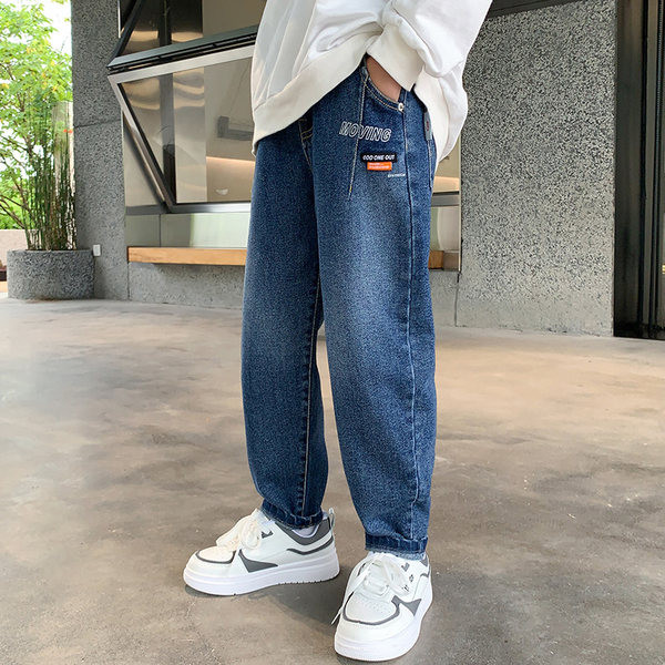 Blugi pentru copii cu talie inalta si buzunar