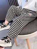 Vaikiškos dryžuotos kelnės mergaitėms