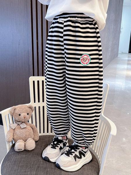 Vaikiškos dryžuotos kelnės mergaitėms