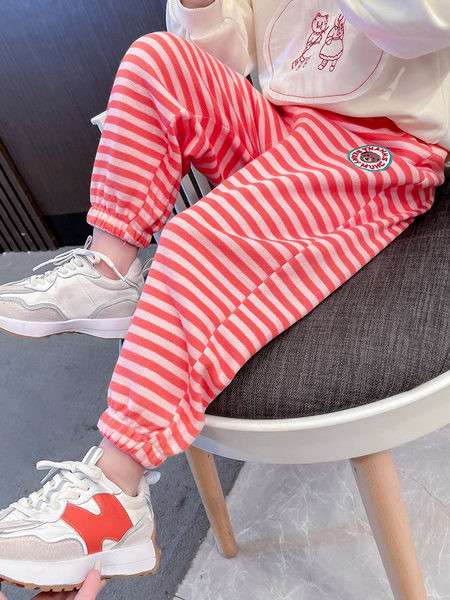 Vaikiškos dryžuotos kelnės mergaitėms