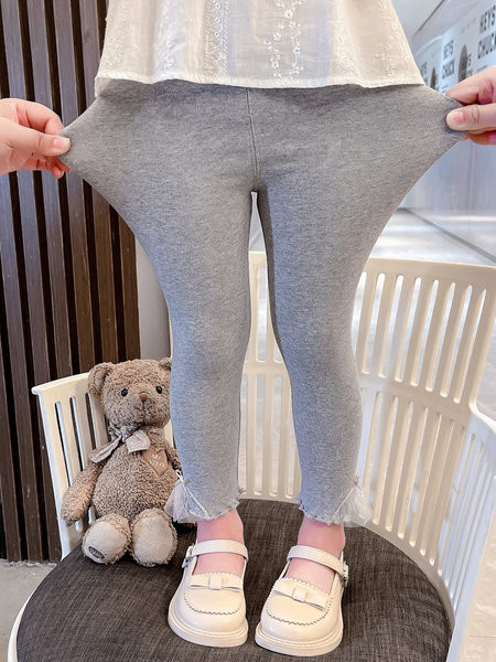 Pamut leggings lányoknak szalaggal és tüllel