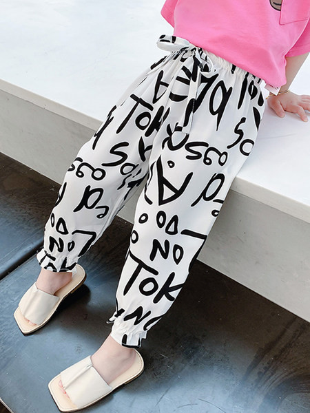 Mintás mintás pamut széles szárú nadrág lányoknak