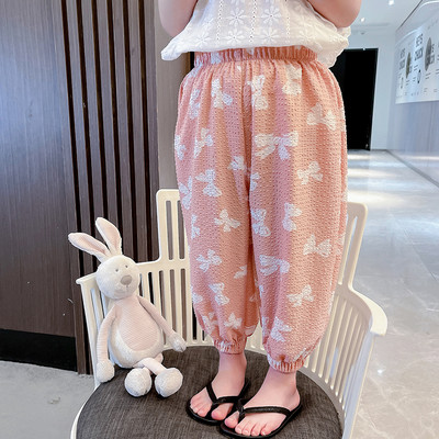 Vaikiškos laisvalaikio margintos kelnės mergaitėms