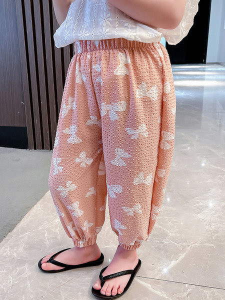 Vaikiškos laisvalaikio margintos kelnės mergaitėms