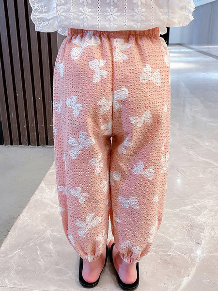 Vaikiškos laisvalaikio margintos kelnės mergaitėms