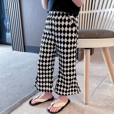 Charleston hasított kockás lány nadrág