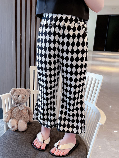 Charleston hasított kockás lány nadrág