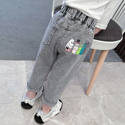 Alkalmi farmernadrág rátéttel lányoknak