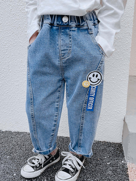 Nyomott sport farmernadrág lányoknak