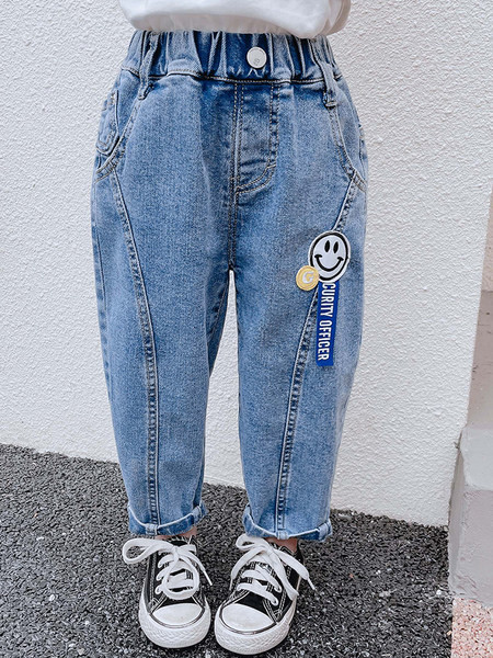 Nyomott sport farmernadrág lányoknak