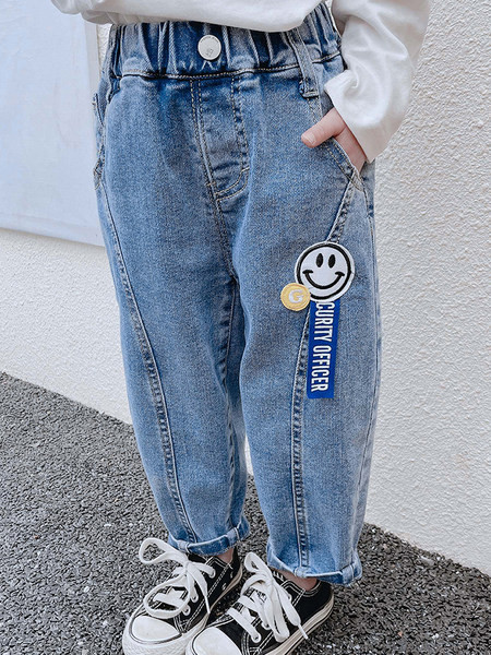 Nyomott sport farmernadrág lányoknak